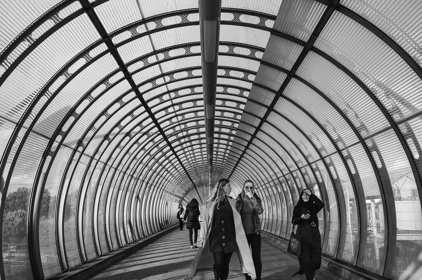 Encounter in the Arched Walkway