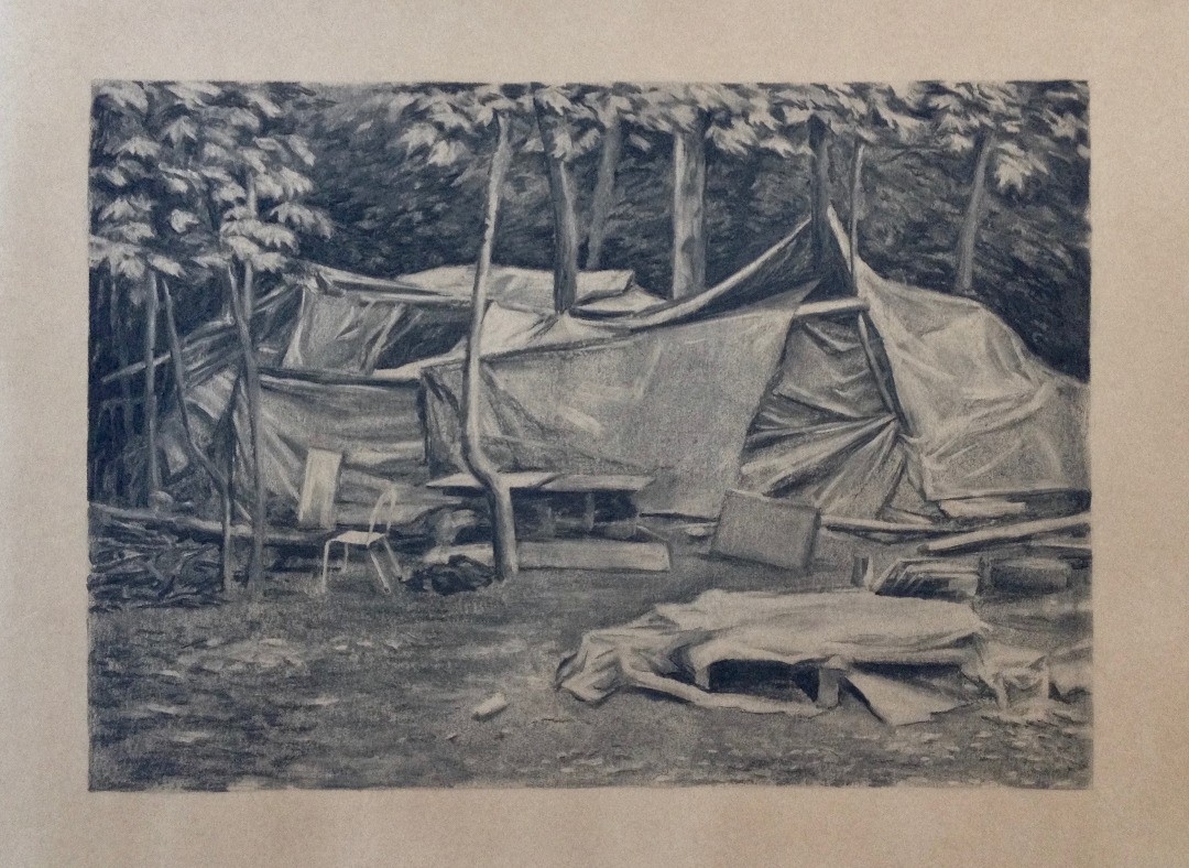 Solitary Encampment in the Woods
