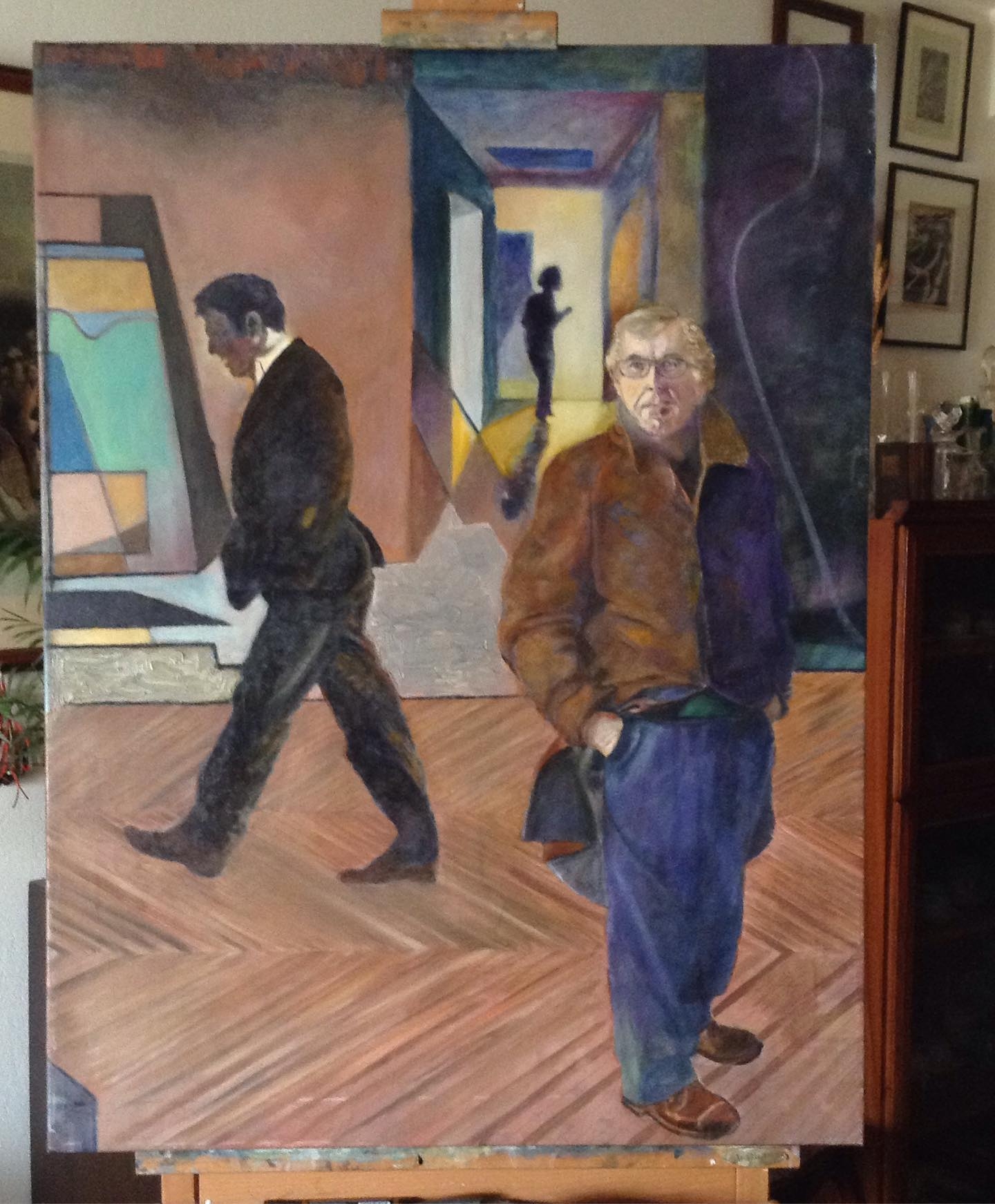 Duo in Abstract: A Cubist Contemplation