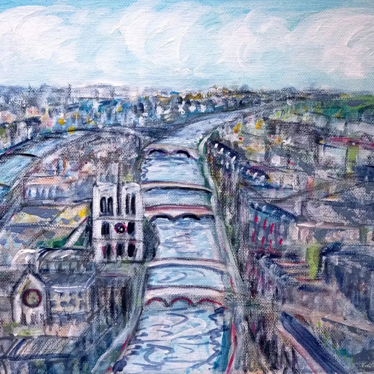 Serenity Over the City: A Painterly Bridge at Dusk