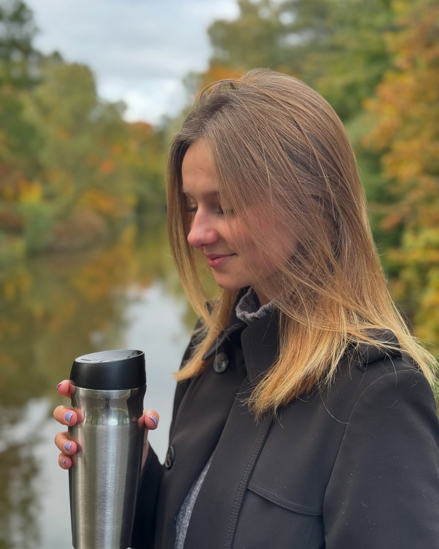 Autumn Serenity: Tranquil Morning by the Water