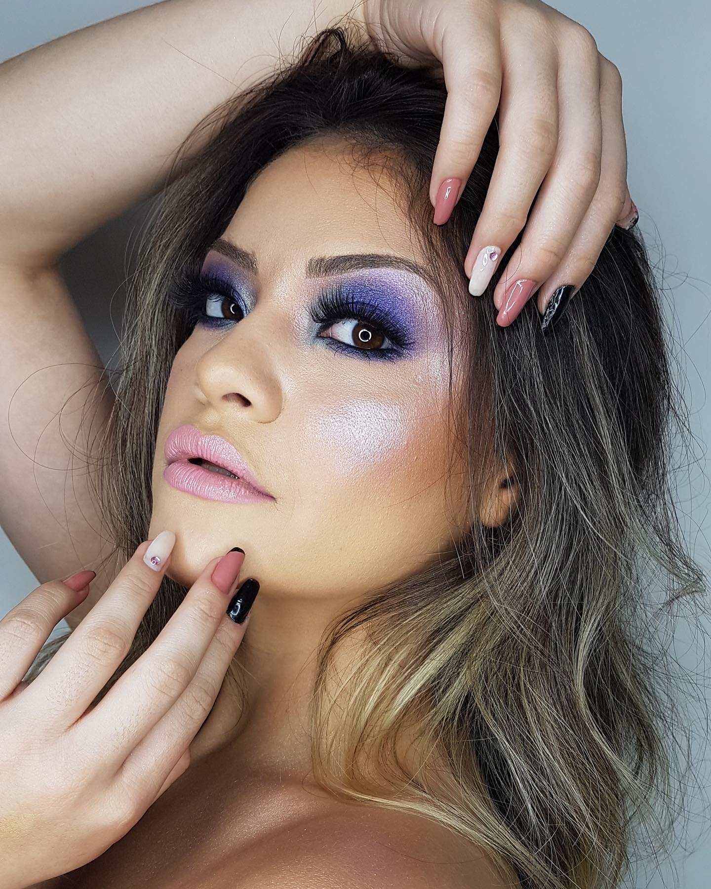 Bold Glamour: Artistry in Makeup and Nails