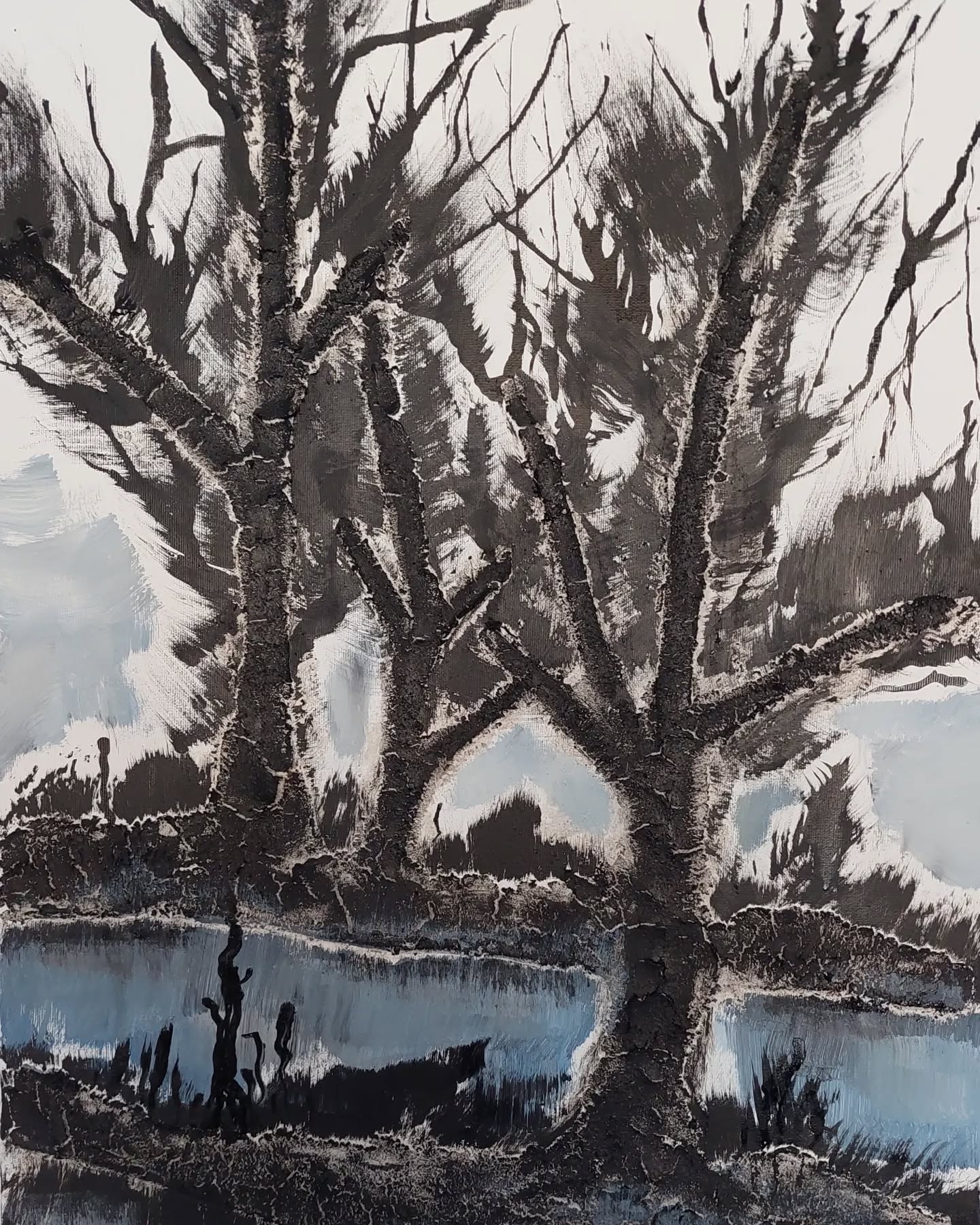 Echoes of Resilience: A Burning Tree's Reflection