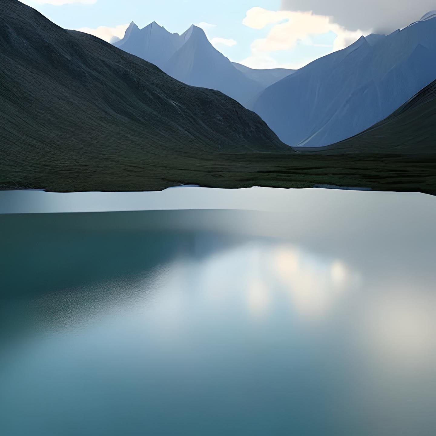 Serene Mountain Lake Reflection
