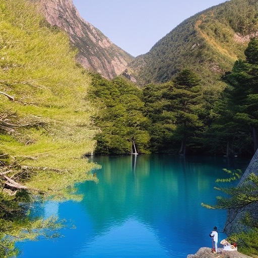 Calm Waters Between Verdant Peaks