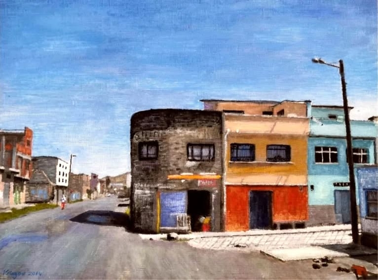 Vibrant Urban Landscape in Realism Style