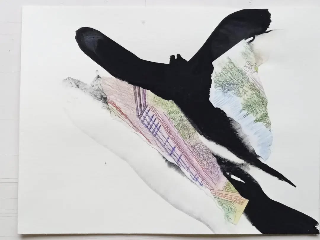 Layered Echoes: Collage on Calligraphy