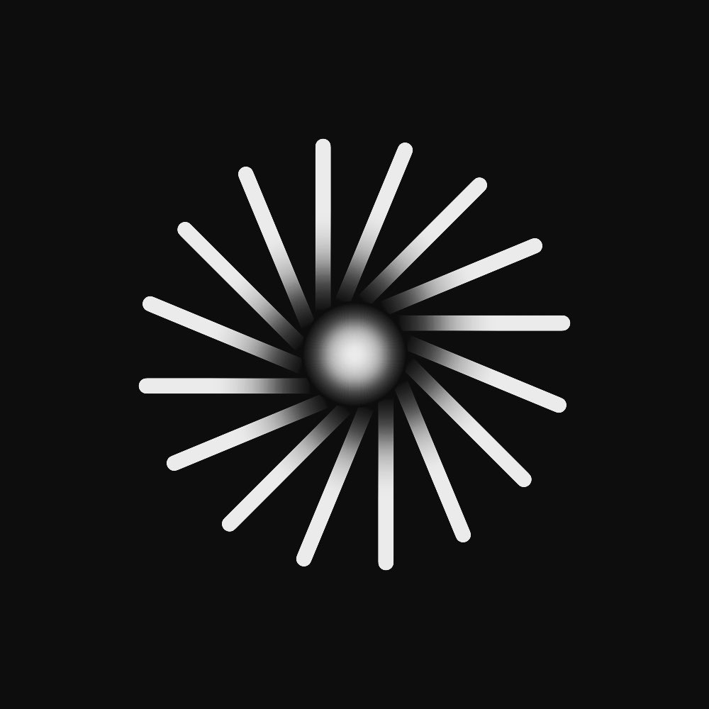 Radiant Sphere: Minimalist Geometric Illustration