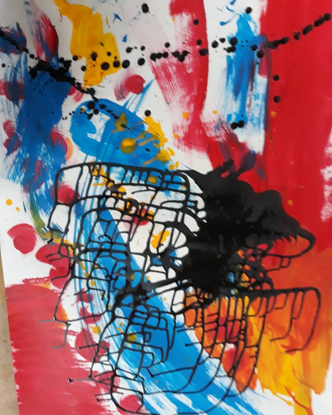 Vibrant Collaboration: Abstract Expressions by Louis, Clara, and Lina
