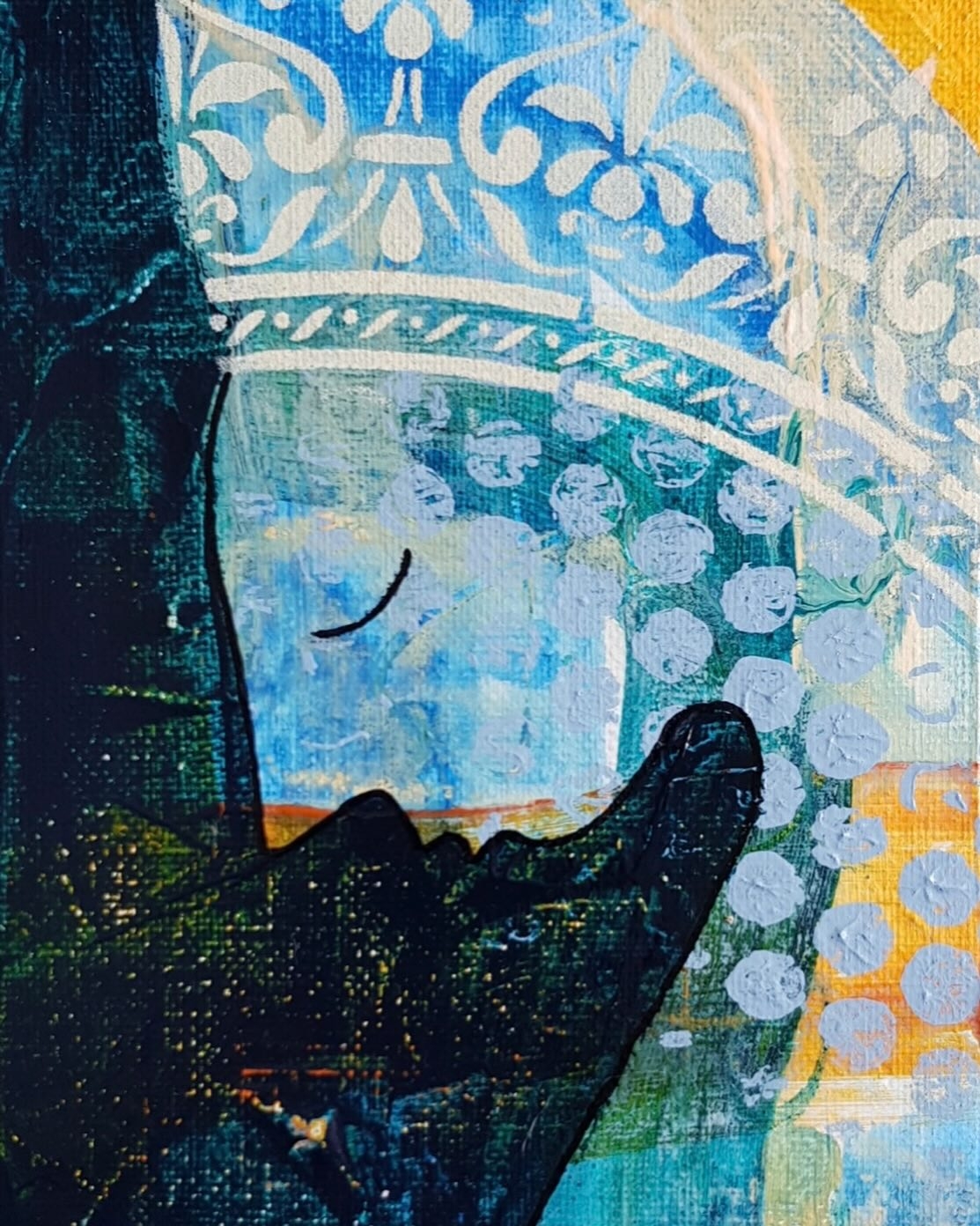 Contemplative Serenity: A Gaze Toward the Sky