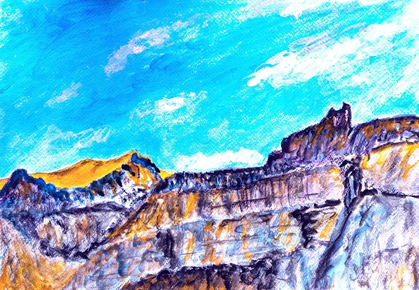 Vast Horizons: Peaks Against Azure