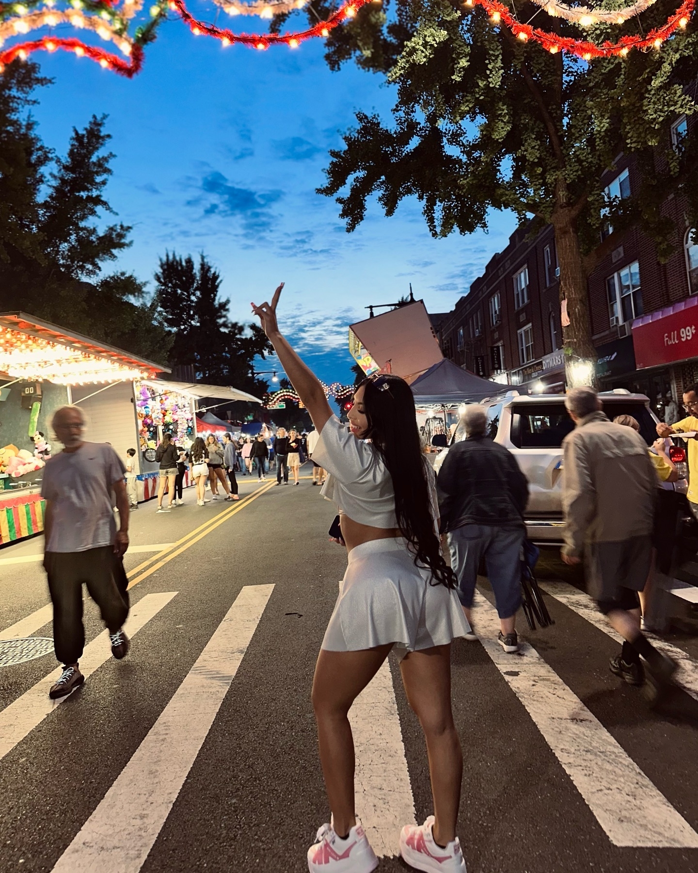Dusk Celebration: Capturing Joy in the Festive Crowd