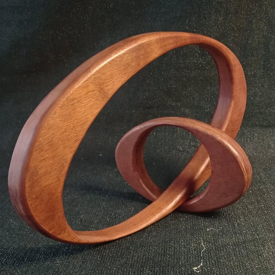 Elegant Ovoid Magical Rings Sculpture