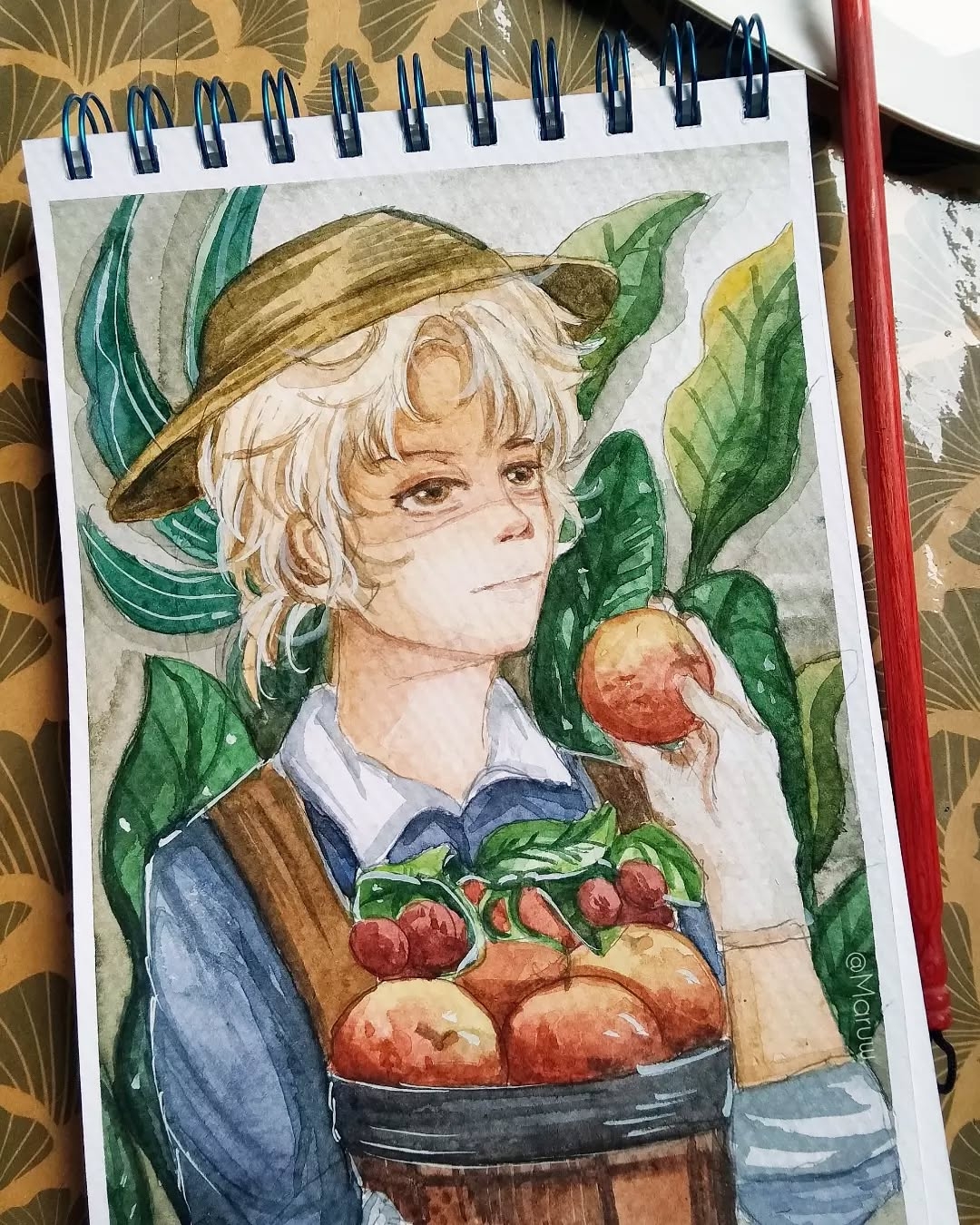 Harvest's Serenade: A Watercolor Study