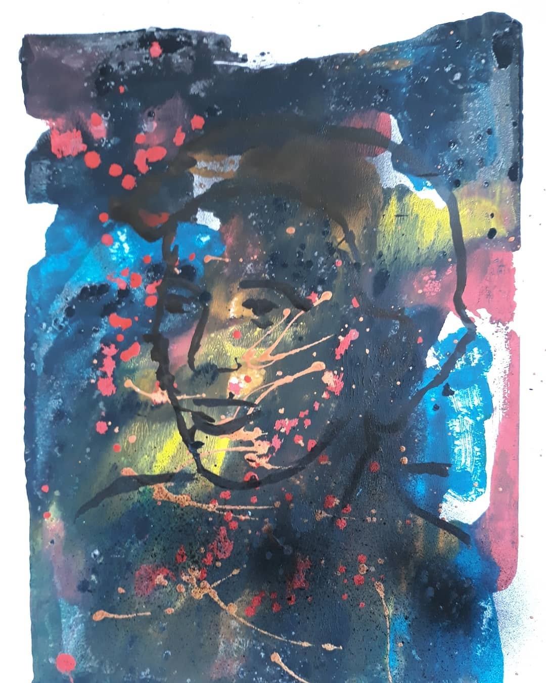 Enigmatic Portrait: Abstract Expression in Motion