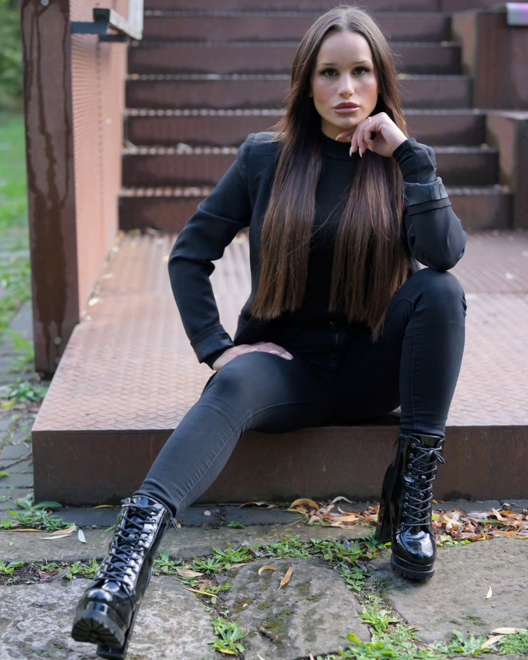 Michelle on Urban Stairs