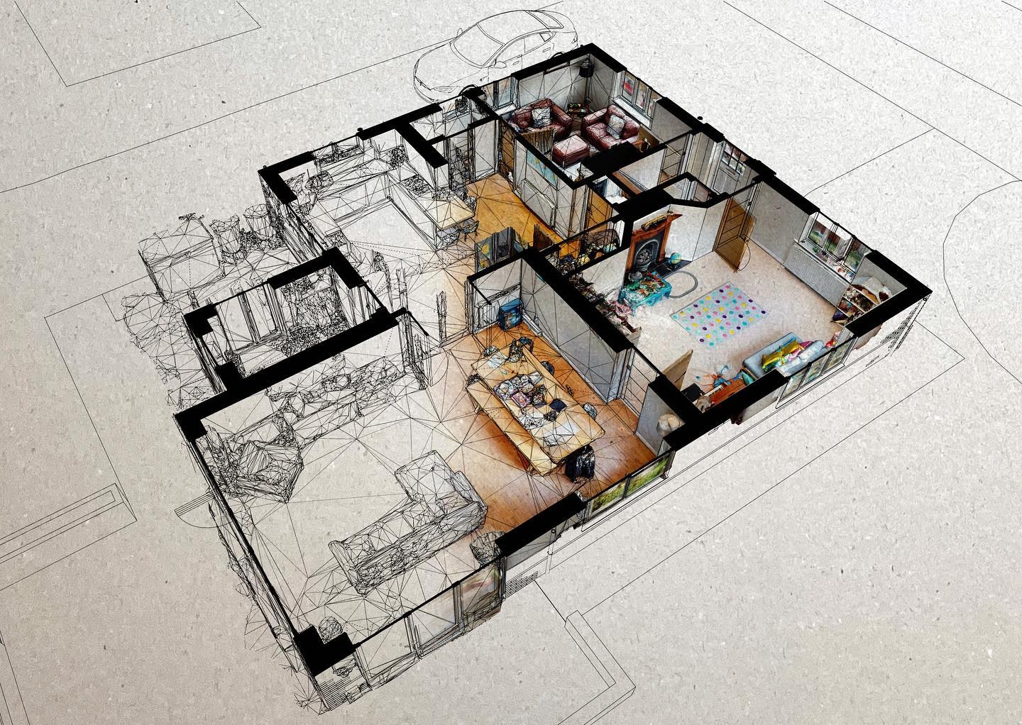 3D Matterport Scan-Driven Floor Plan Design