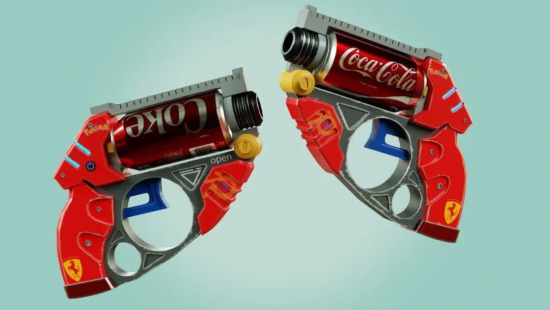 Coke vs Coca-Cola: Futuristic Toy Gun Duet