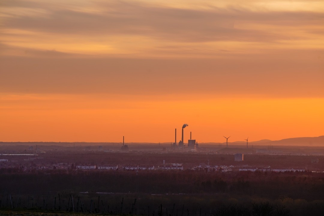 Industrial Horizon at Dusk: Vogesen Silhouette