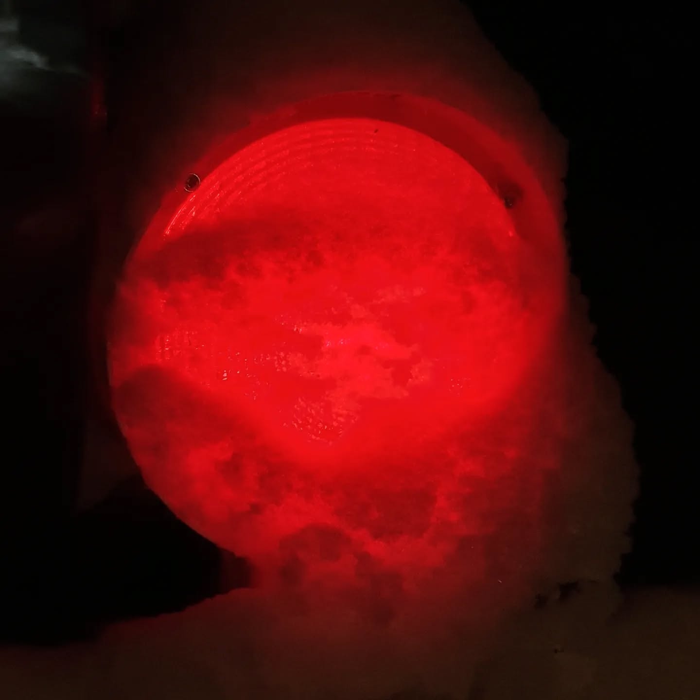 Red Snow Light: Abstract Radiance