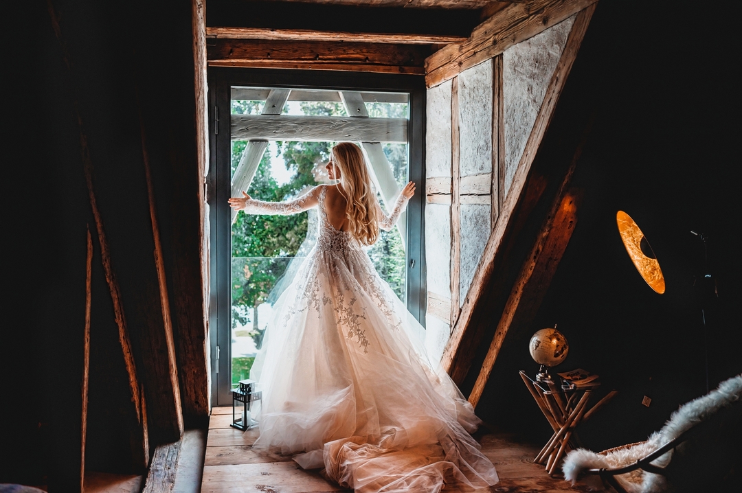 Elegant Threshold: A Rustic Wedding Prelude